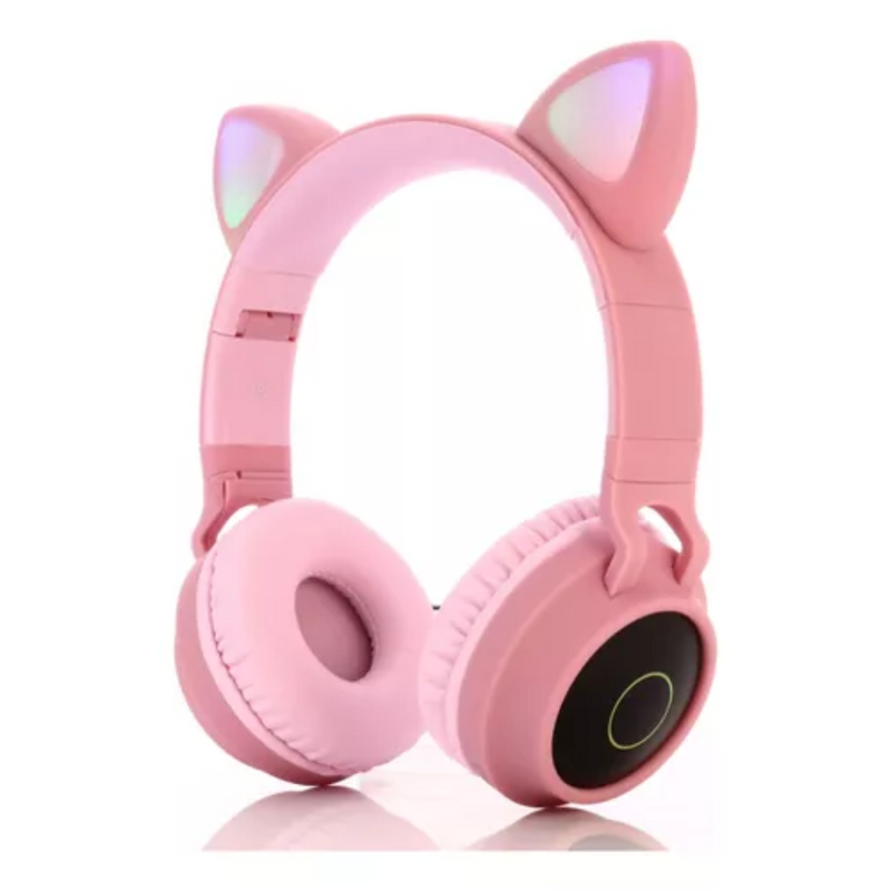Audífonos Bluetooth con Orejas de Gato y Luces LED
