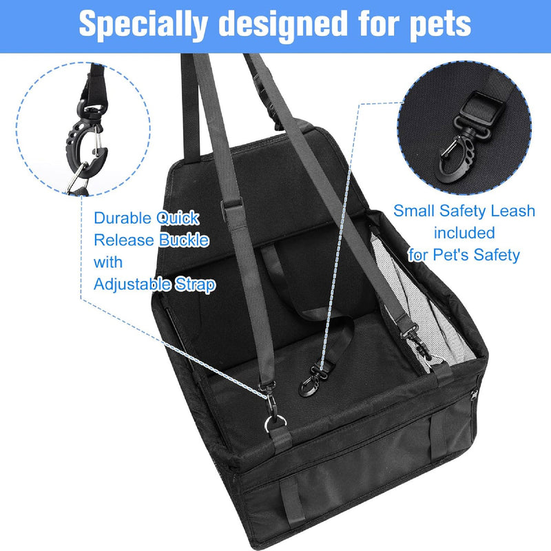 Asiento de Auto para Mascotas Pequeñas – Seguro, Cómodo y Portátil