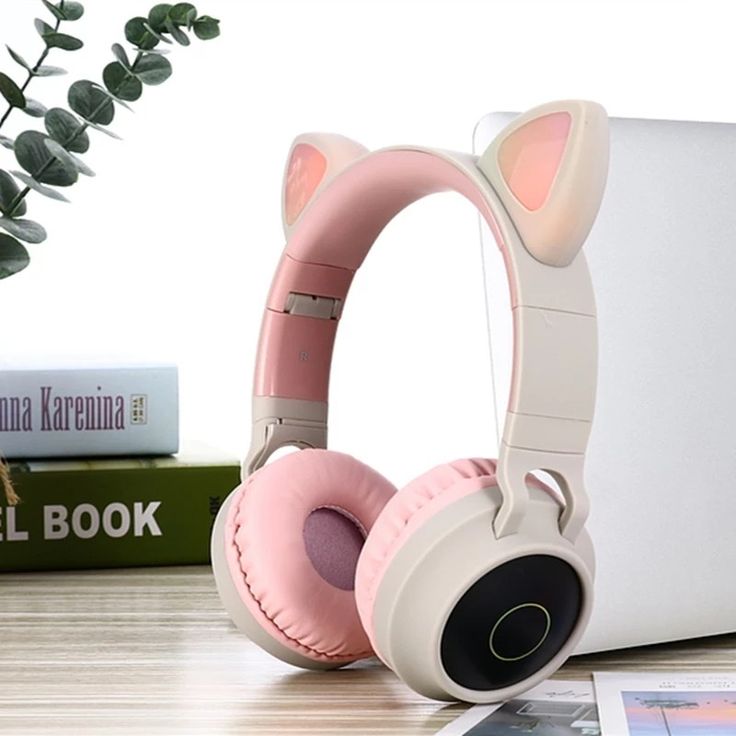 Audífonos Bluetooth con Orejas de Gato y Luces LED