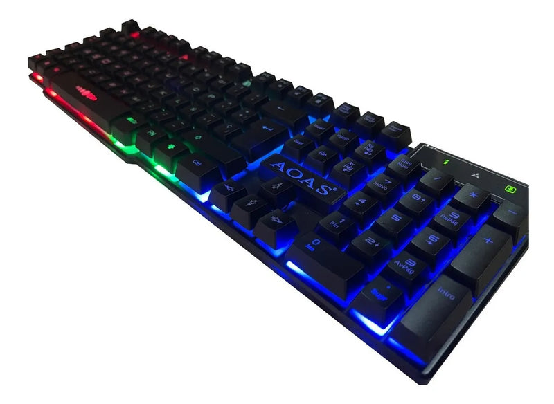 Combo 4 En 1 Gamer Teclado Luces Mouse